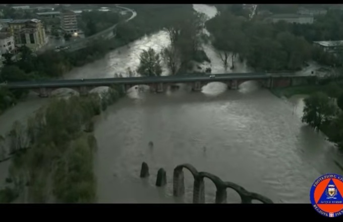 Maltempo, esondato il fiume Bormida ad Acqui Terme