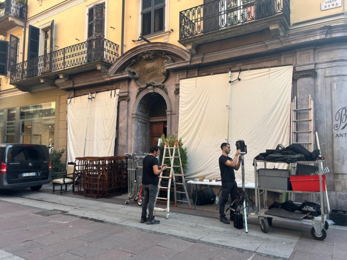 Al negozio Borsalino le riprese per la campagna di Natale