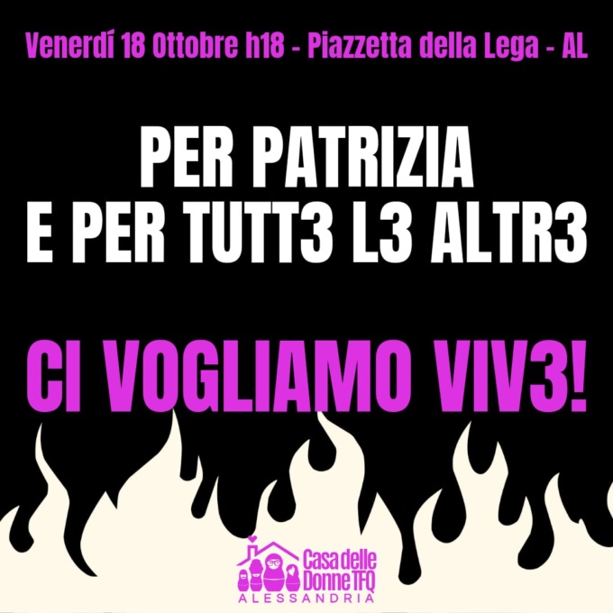 Femminicidio di Solero: domani la manifestazione di Non Una di Meno in piazza ad Alessandria