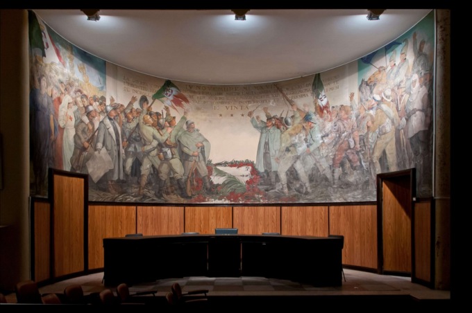 Alessandria, avvio del restauro del dipinto murale “Il sacrificio del reduce”