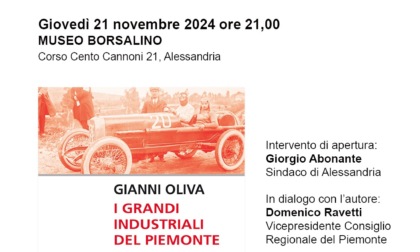 Alessandria, giovedì al Museo Borsalino la presentazione di “I grandi industriali del Piemonte. I pionieri”