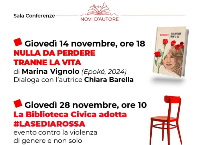 In Biblioteca a Novi Ligure due appuntamenti contro la violenza sulle donne