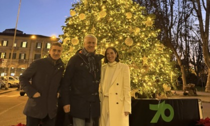 Acceso anche il secondo albero di Natale in piazza Garibaldi ad Alessandria