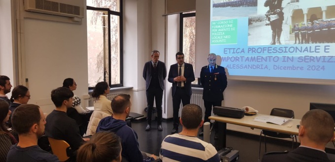 Al via il corso per allievi operatori di Polizia Locale: a marzo 5 nuovi agenti ad Alessandria