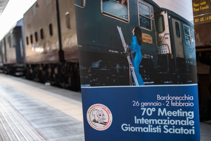 Il treno storico della Neve per il 70° Meeting Internazionale Giornalisti Sciatori a Bardonecchia