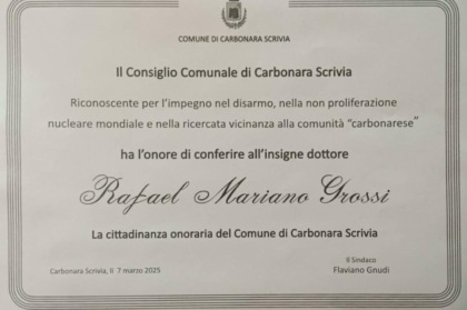 Carbonara Scrivia: cittadinanza onoraria al medico Massolo e al diplomatico argentino Grossi