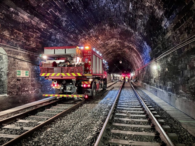 L’esercitazione della Protezione Civile nel tunnel del Frejus