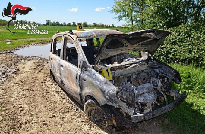 Ritrovata bruciata l’auto dell’uomo di 81 anni scomparso lo scorso 18 aprile da Lu Monferrato