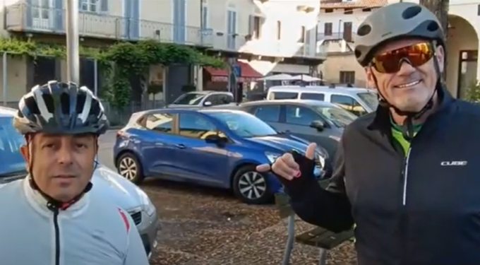 Due amici, in giro per lo Stivale, in bici: al via da Castellamonte l’Italia Bike Tour 2025