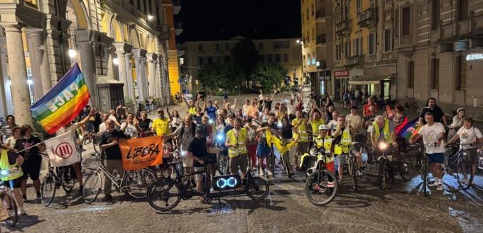 Oltre 150 i partecipanti alla pedalata per la pace ad Alessandria