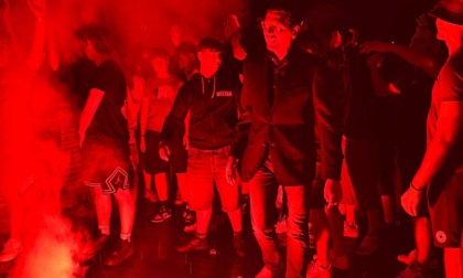 Alessandria Calcio: il futuro presidente Antonio Barani incontra i tifosi sul ponte Meier