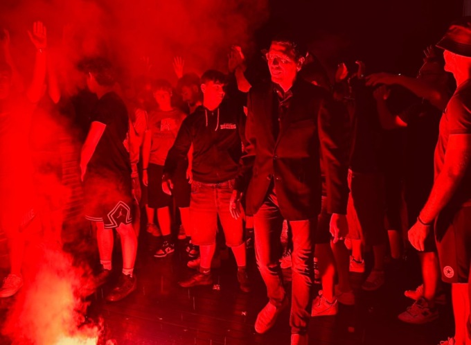 Alessandria Calcio: il futuro presidente Antonio Barani incontra i tifosi sul ponte Meier