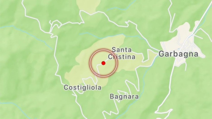 Lieve scossa di terremoto di magnitudo 2.4 a Garbagna