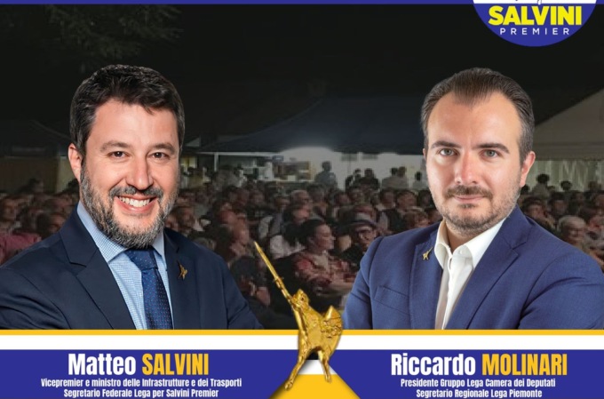 Matteo Salvini a Capriata d’Orba per la 30° Festa della Lega dell’Alto Monferrato