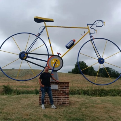 Fubine, sulle colline del paese la “Big Bike” di Maurizio Sarzano