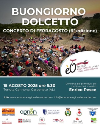 “Buongiorno Dolcetto”, concerto di Ferragosto a Carpeneto