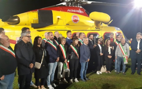 Inaugurata ad Ovada la nuova pista di atterraggio notturno per l’elisoccorso 118