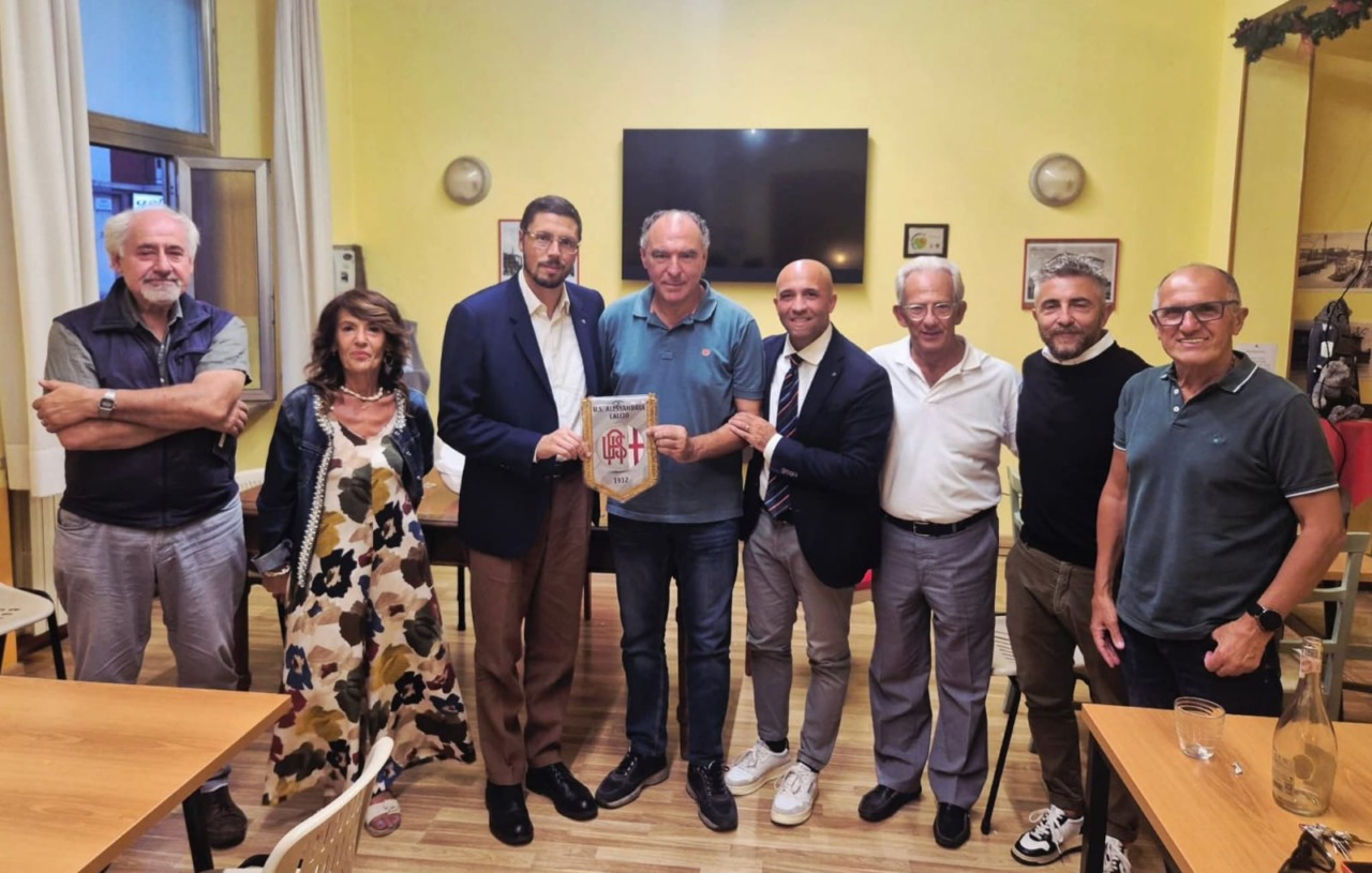 Il presidente dell’Alessandria Calcio in visita al Club Ciccio Marescalco del quartiere Cristo