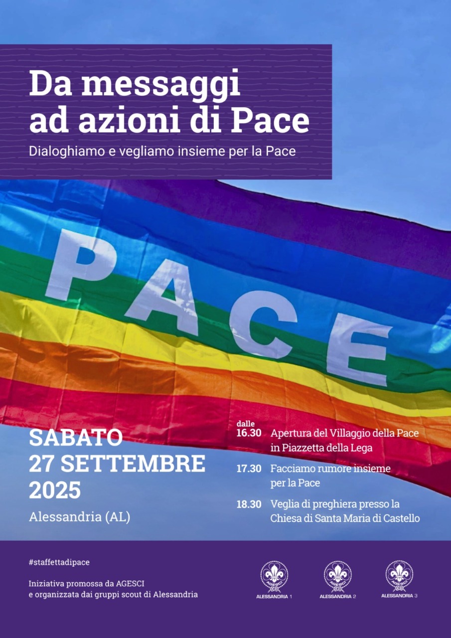 “Da messaggi ad azioni di pace”: il 27 settembre ad Alessandria un pomeriggio dedicato alla pace