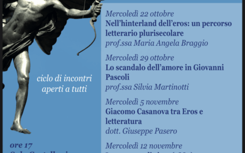 Alessandria, dal 22 ottobre il ciclo di incontri “Eros e Letteratura”