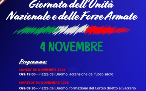 Tortona, le celebrazioni per la Giornata Nazionale dell’Unità nazionale e delle Forze Armate