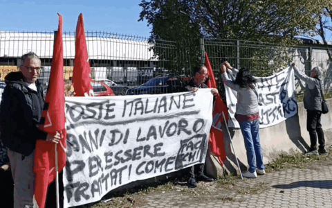 Grugliasco: prosegue lo stato di agitazione dei lavoratori Postalcoop, da un mese senza stipendio
