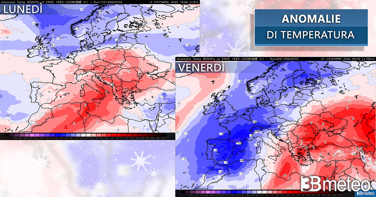 Torna il sole, ma arriva il freddo nei prossimi giorni