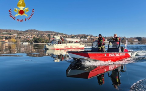 Addestramento sul lago di Viverone per i Vigili del Fuoco di Alessandria