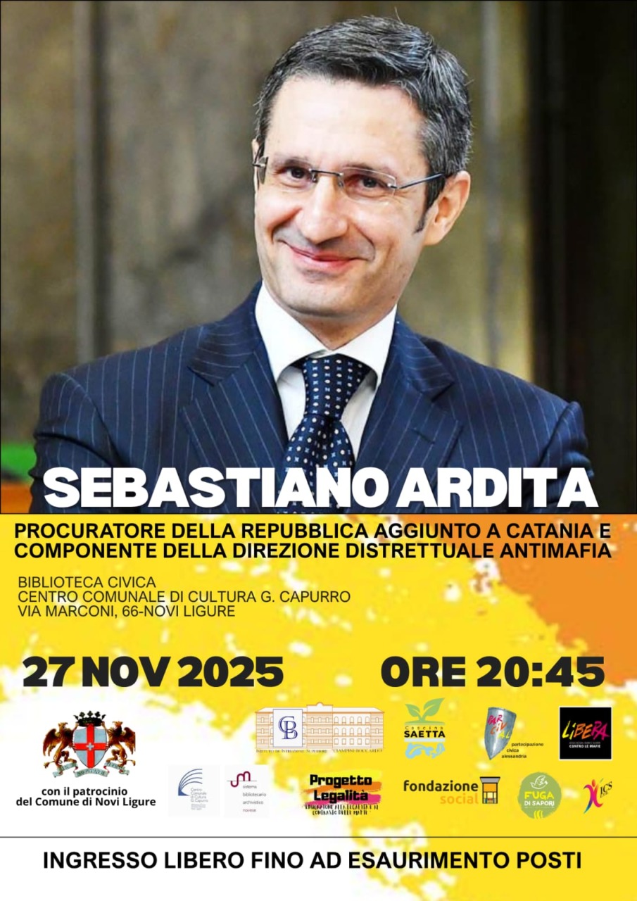 A Novi Ligure il procuratore Sebastiano Ardita, componente della Direzione Distrettuale Antimafia