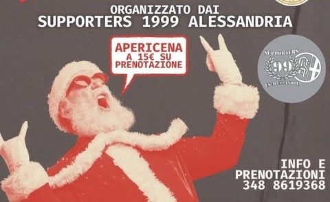 Domani a Valenza “Aperitifo di Natale” organizzato dai Supporters 1999 Alessandria