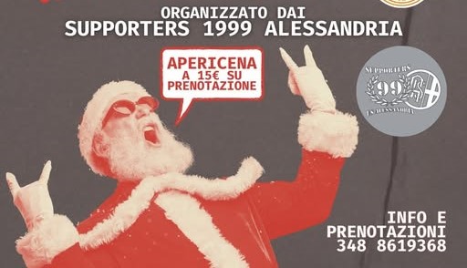Domani a Valenza “Aperitifo di Natale” organizzato dai Supporters 1999 Alessandria