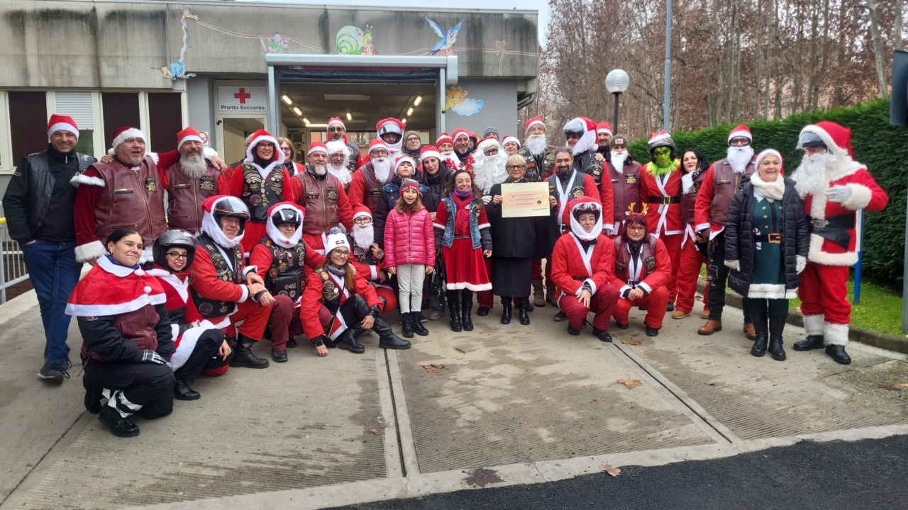 Babbi Natale in Harley: la solidarietà corre sulle strade di Alessandria