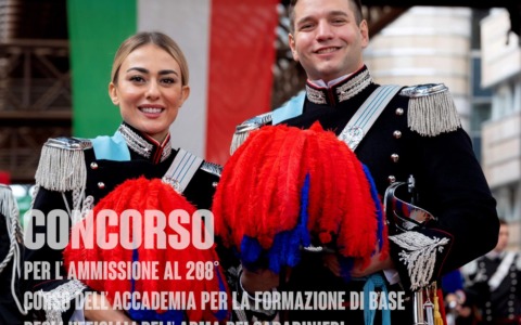 Carabinieri, concorso per il reclutamento di 65 allievi ufficiali dell’Arma