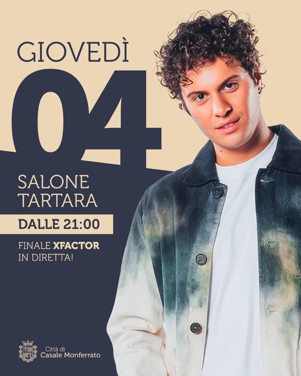 Casale Monferrato pronta a sostenere PierC: maxischermo al Salone Tartara per la finale di X-Factor