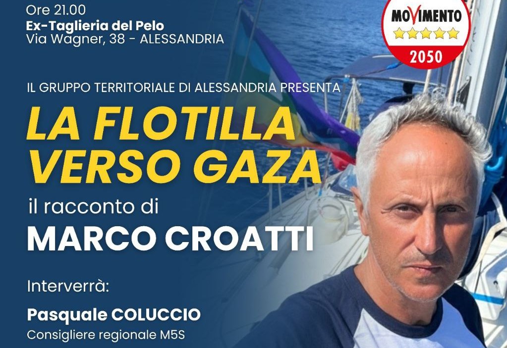Ad Alessandria incontro del M5S su Gaza e Medio Oriente con il senatore Marco Croatti