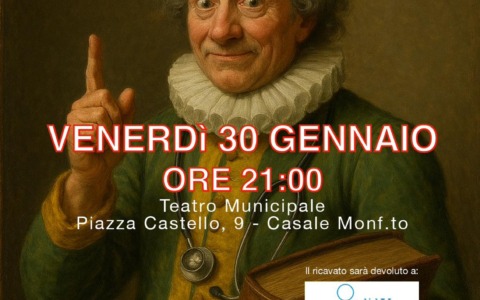 “Il medico per forza” al Municipale di Casale: una serata di teatro per la ricerca