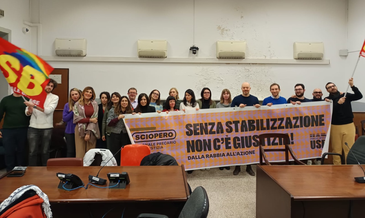 Tribunale Alessandria, presidio dell’Unione sindacale di base contro il precariato