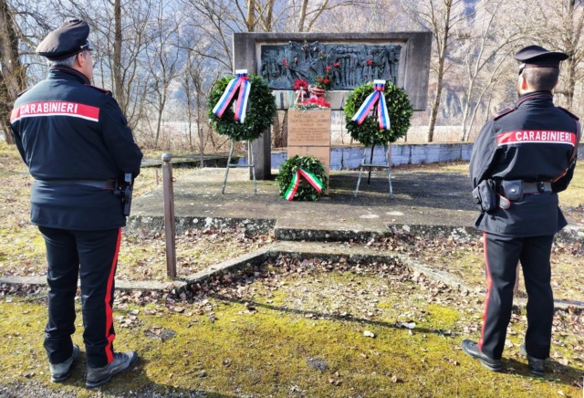I Carabinieri alla commemorazione del partigiano Fedor Poletaev a 81 anni dalla battaglia