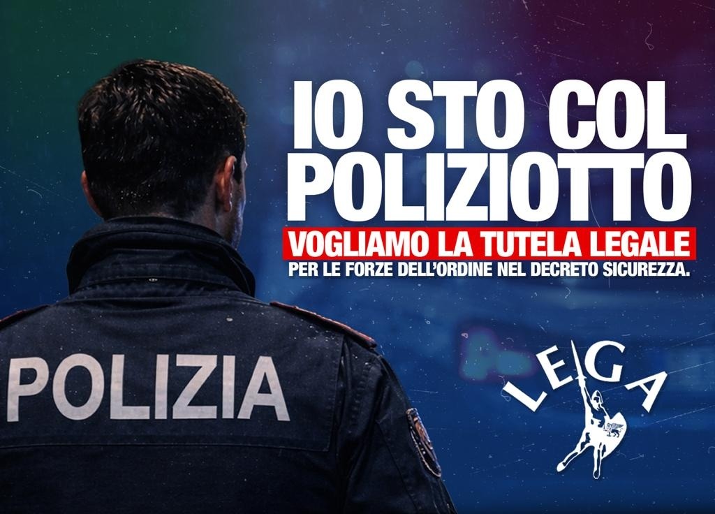 Lega Alessandria: sabato 7 febbraio gazebo per la petizione “Io sto col poliziotto”