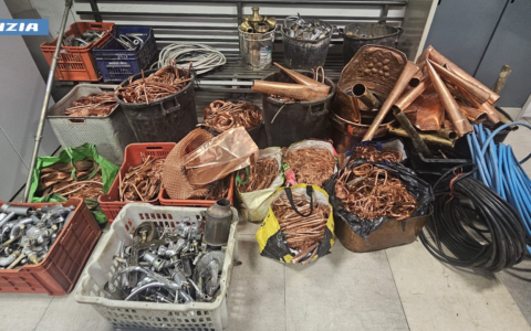 Furti di rame nel torinese: recuperata una tonnellata e mezzo di materiale