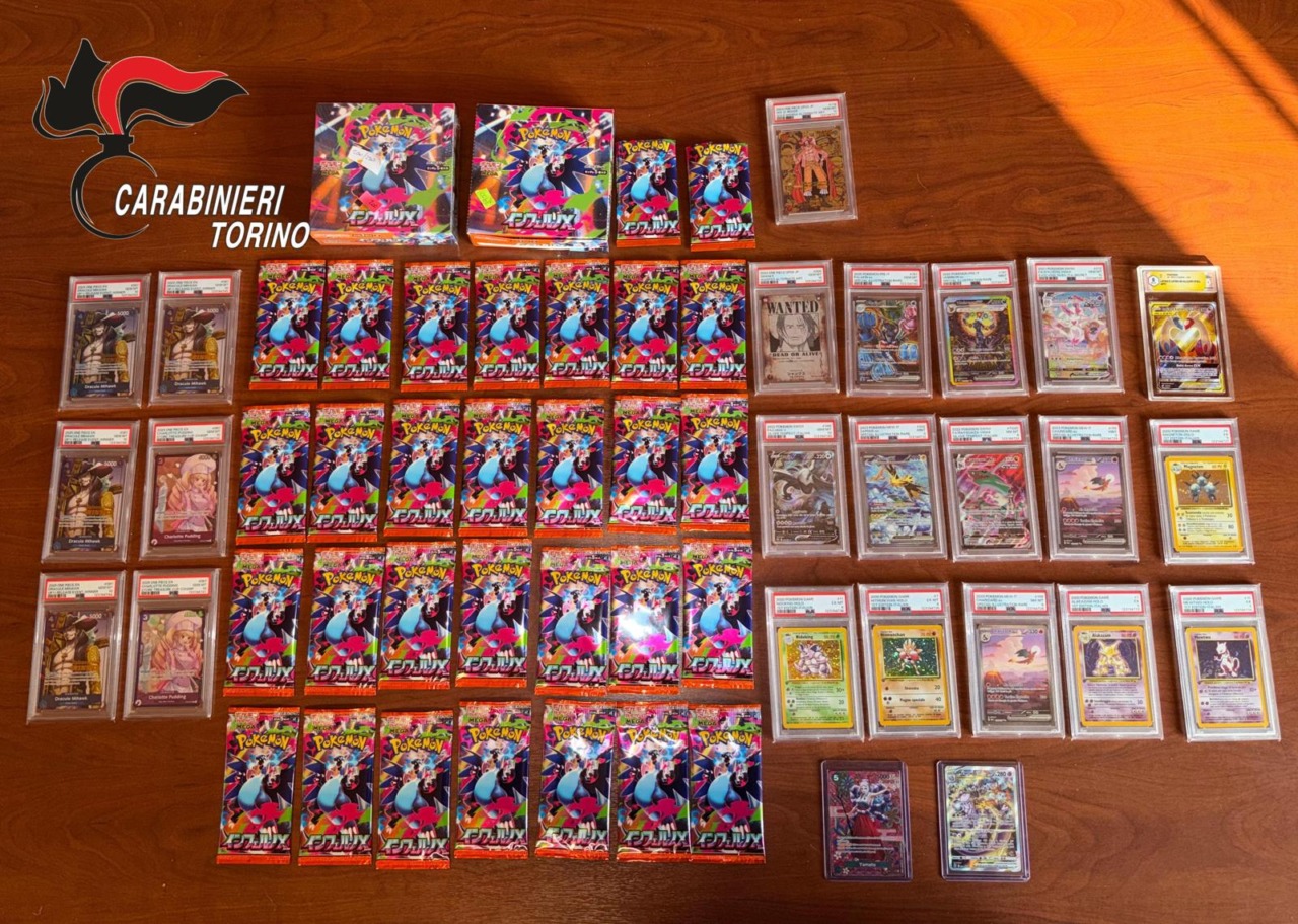Carte “Pokémon” e “One Piece” rubate per oltre 20mila euro: denunciati due ricettatori