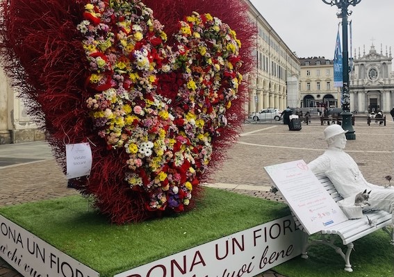 In piazza San Carlo a Torino il cuore dell’Associazione Fiorai di Ascom Confcommercio
