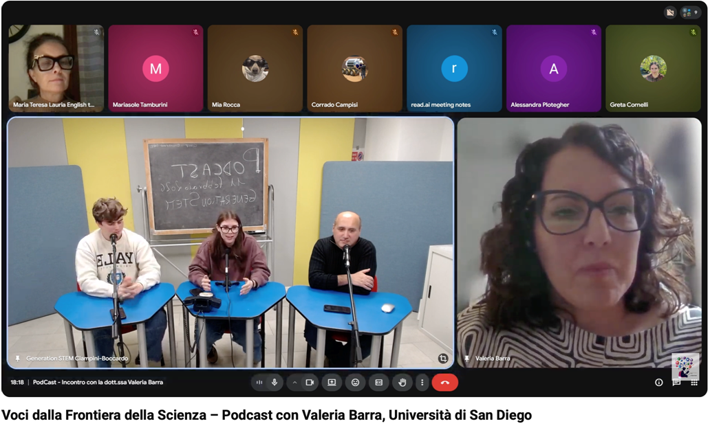 “Voci dalla Frontiera della Scienza”: parte il podcast di Generation STEM con un’ospite dalla California
