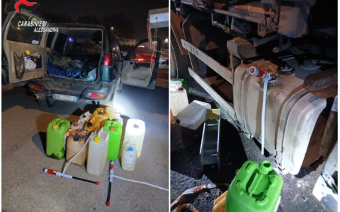 Sorpresi a rubare gasolio da alcuni autocarri in sosta: due arresti ad Alessandria