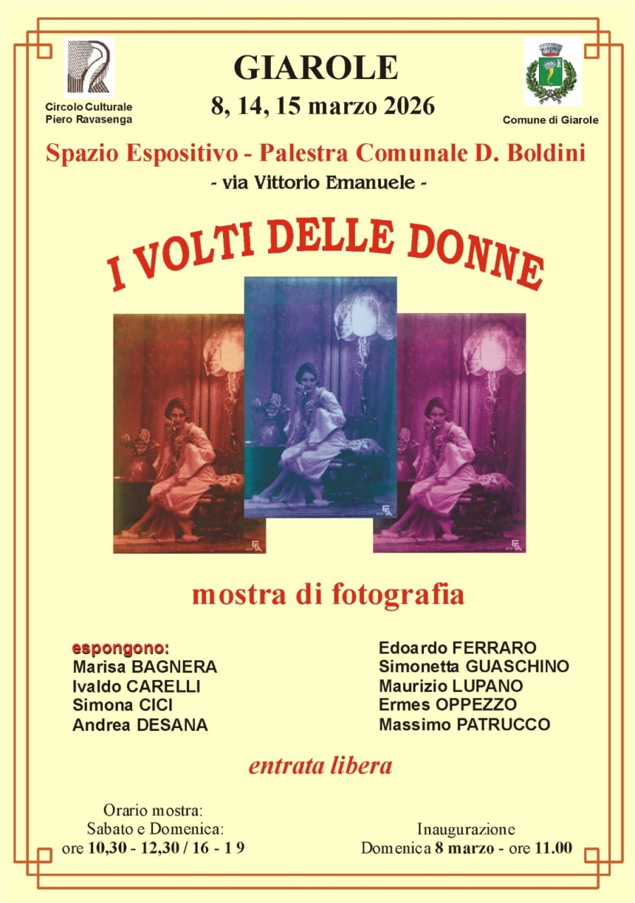 A Giarole un omaggio all’universo femminile con la mostra “I volti delle donne”