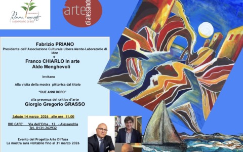 Al Bio Cafè di Alessandria la mostra “Due anni dopo” di Aldo Menghevoli