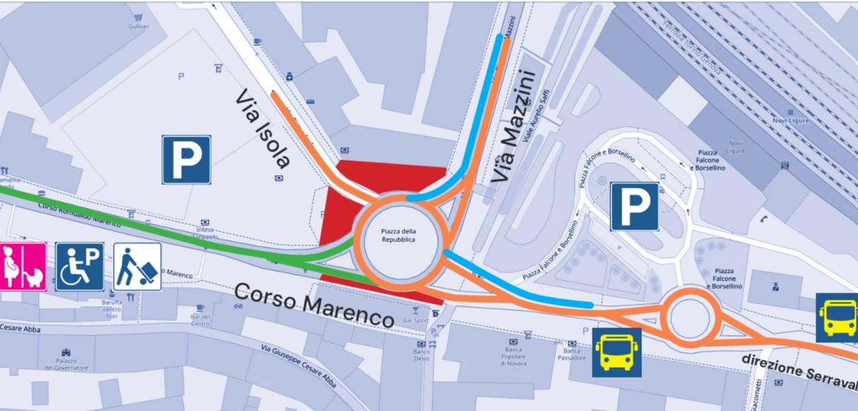Slitta per maltempo la sperimentazione della nuova viabilità a Novi Ligure
