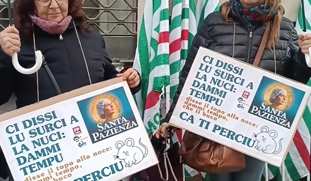 Presidio sotto il Consiglio Regionale dei lavoratori della sanità privata: “Chiediamo il rinnovo dei contratti”