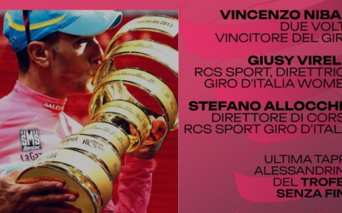 Giro d’Italia: il 13 aprile ultima tappa ad Alessandria del Trofeo Senza Fine con il campione Vincenzo Nibali