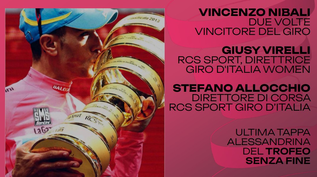 Giro d’Italia: il 13 aprile ultima tappa ad Alessandria del Trofeo Senza Fine con il campione Vincenzo Nibali